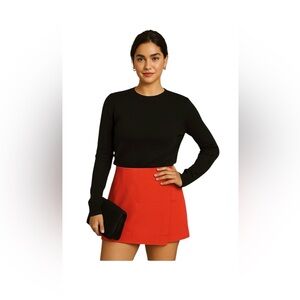 The Drop Vibrant Red Mini Skort Skirt Short A Lined Layered Size: XXL